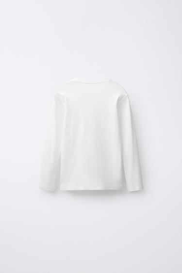2-6 YEARS/ 2-PACK OF RIBBED T-SHIRTS - Oyster-white by Zara - Image 2