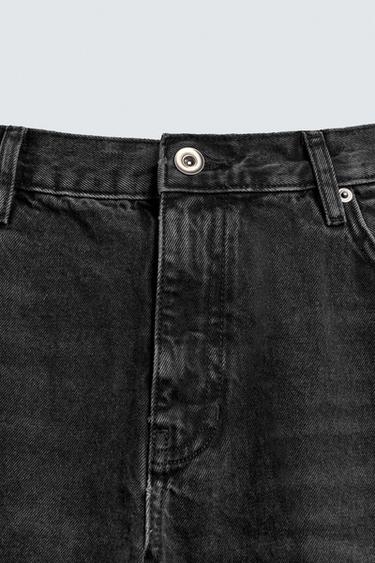 FLARE FIT JEANS WITH SPLIT HEM - Charcoal by Zara - Image 9
