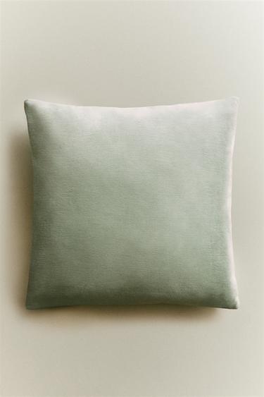 VELVET CUSHION COVER - Light blue by Zara