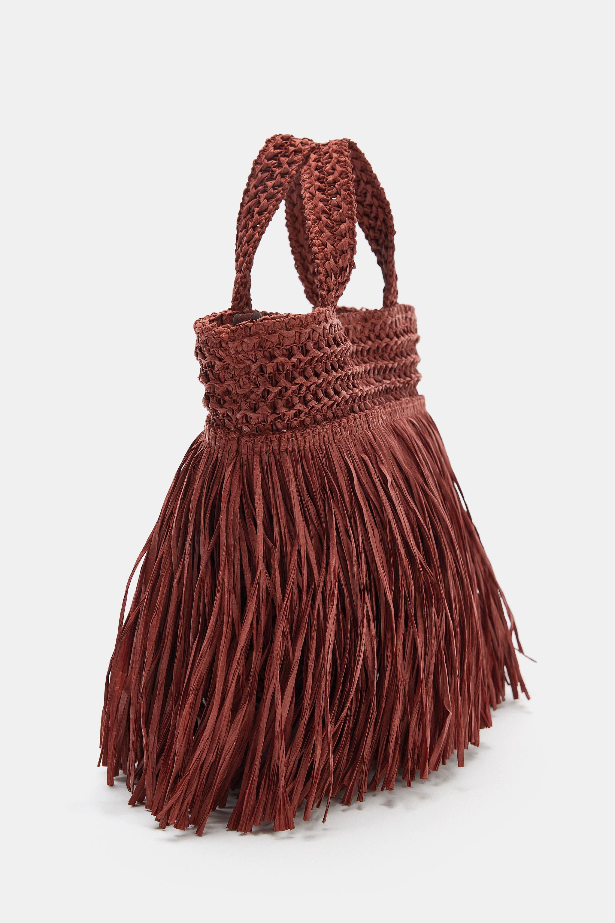 Женские сумки Zara FRINGED MINI HANDBAG — фото 4