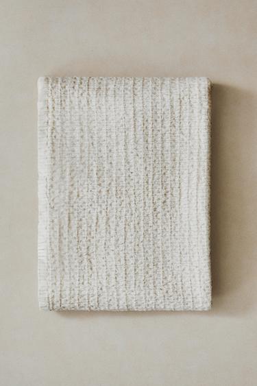 STRIPED WAFFLE-KNIT BATH TOWEL - Sand by Zara - Image 5