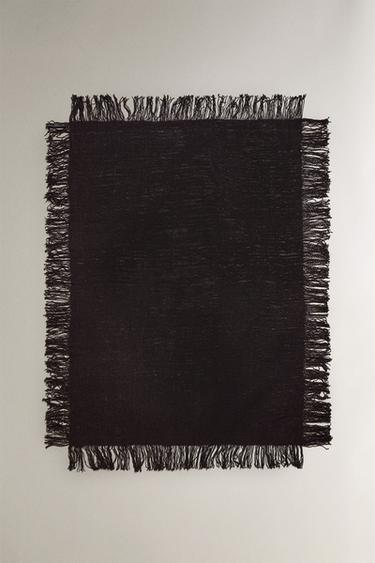 FRINGED THROW - Black by Zara - Image 0