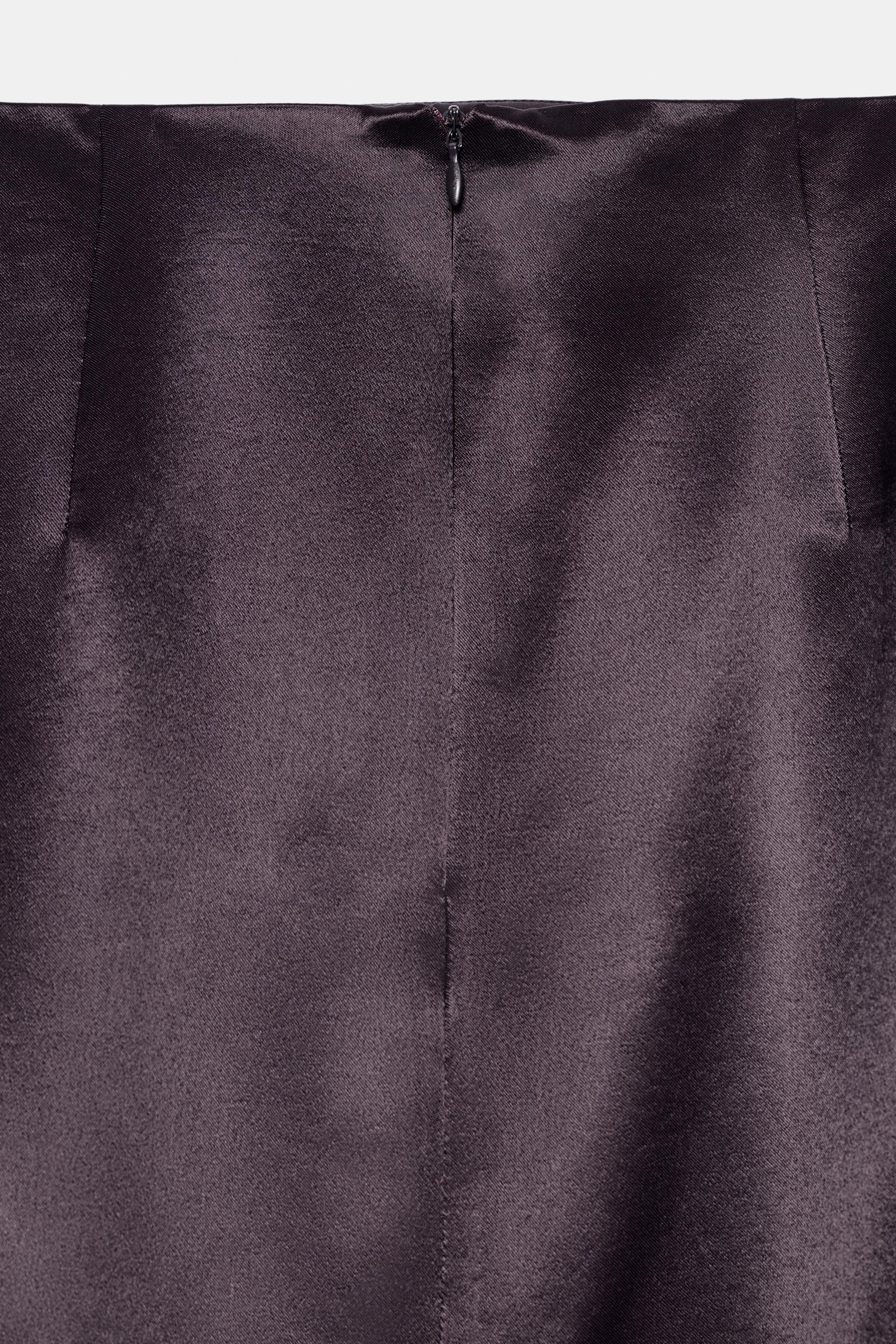 Zara ZW COLLECTION SATEN DÜZ ETEK görsel 8