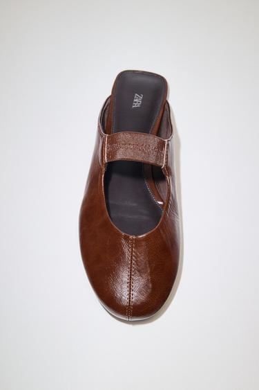 SLINGBACK BALLET FLATS - Brown by Zara