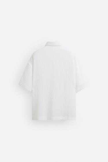 CREASED-EFFECT SHIRT - White by Zara - Image 7