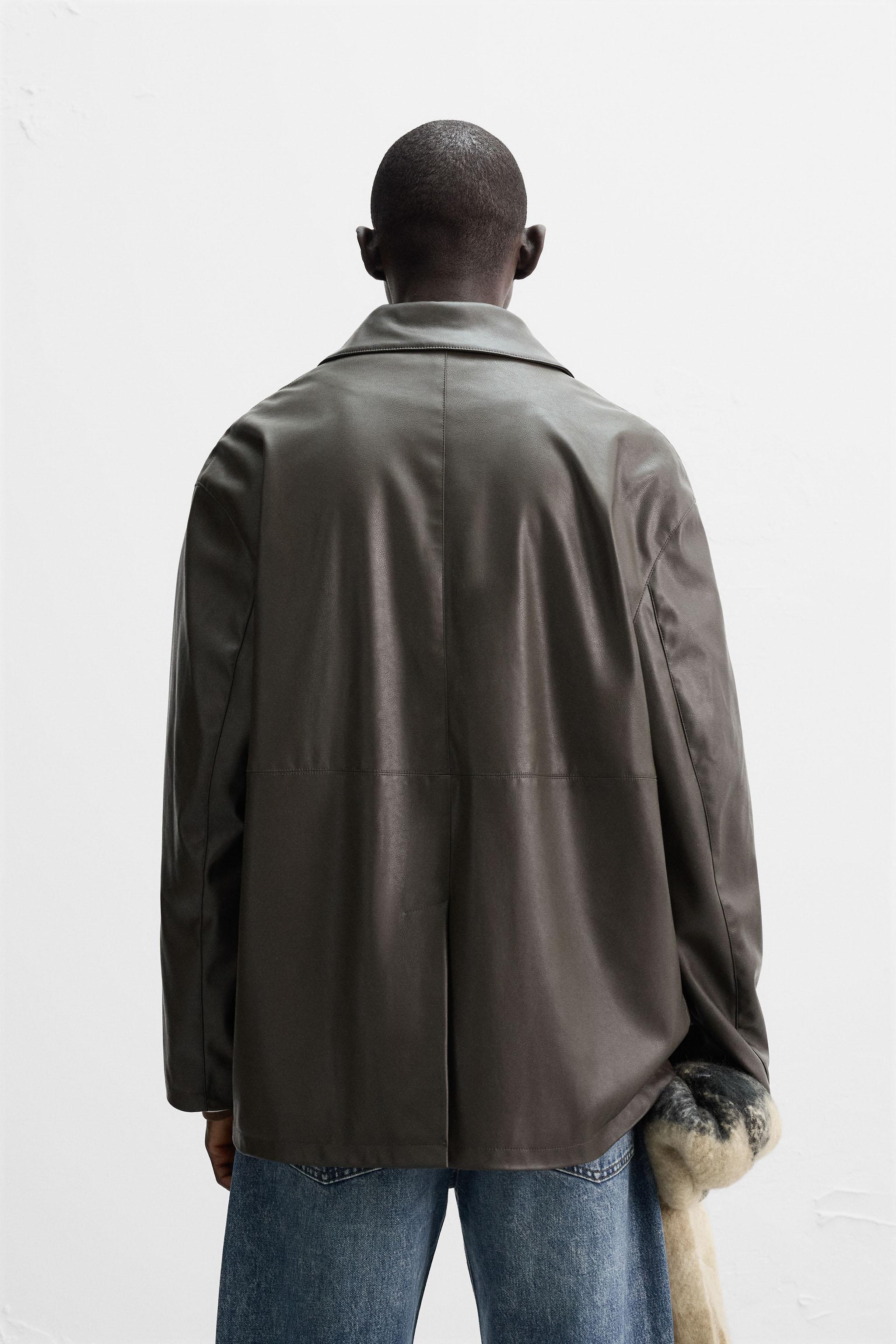 FAUX LEATHER JACKET - Brown | ZARA South Africa