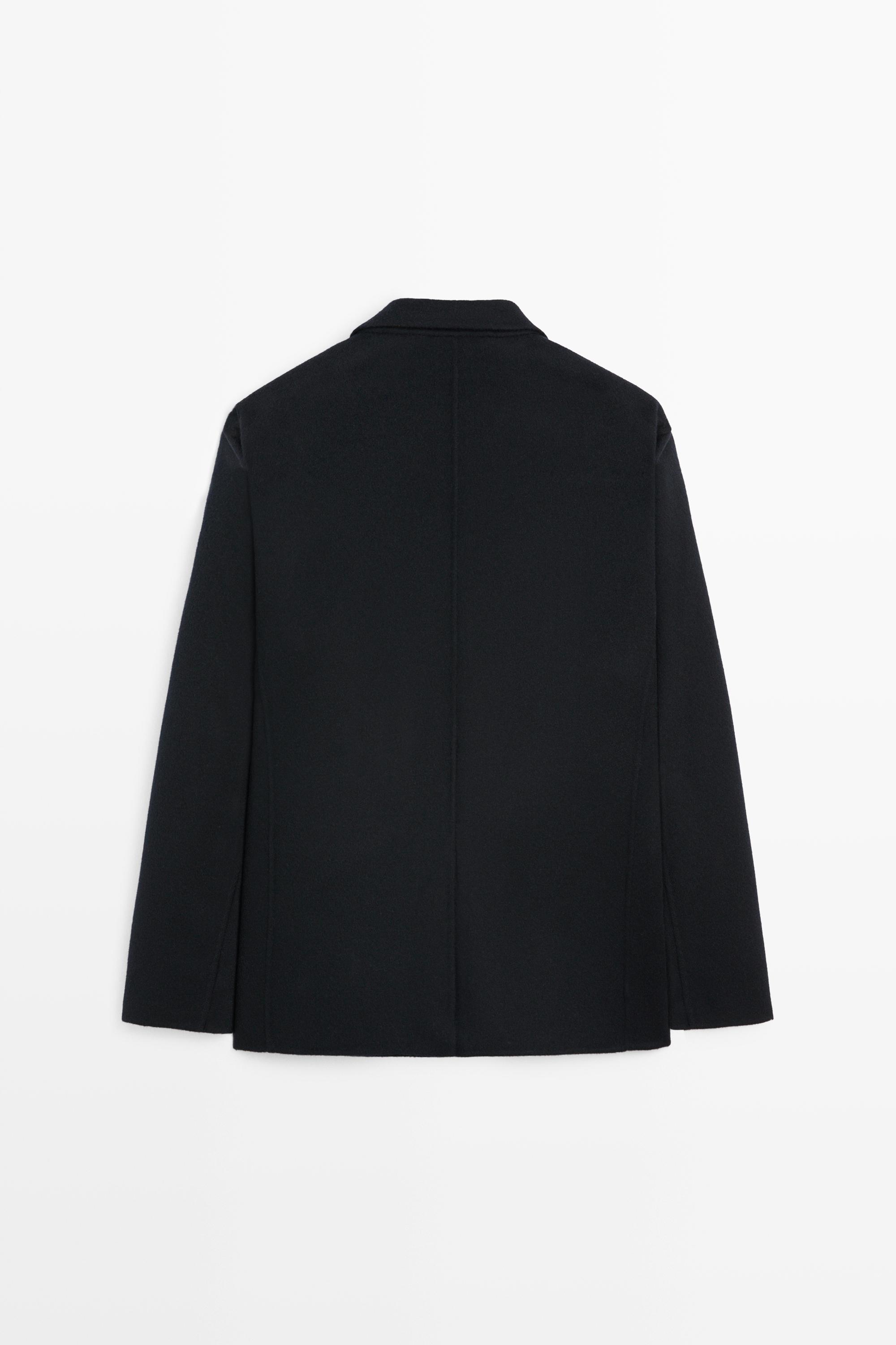 Double-faced wool blend blazer