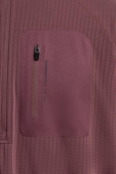 SWEAT COL ZIPPÉ POCHE BIMATIÈRE - Rose foncé de Zara - Image 8