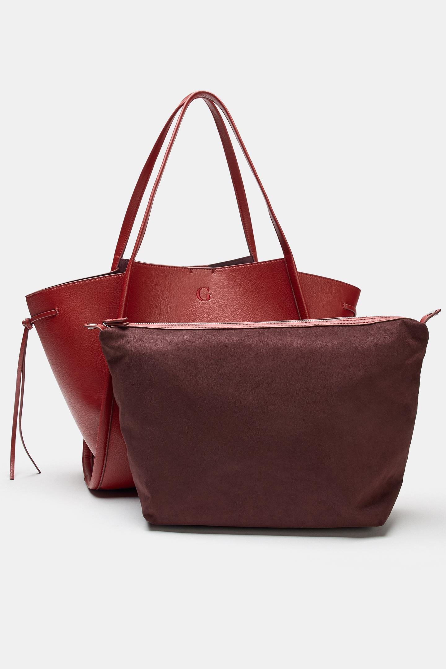 Женская сумка Zara Bow Shopper, цвет: Красный — фото 6