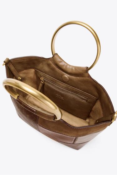 PATCHWORK MINI BUCKET BAG WITH RIGID HANDLES - Multicoloured by Zara - Image 5