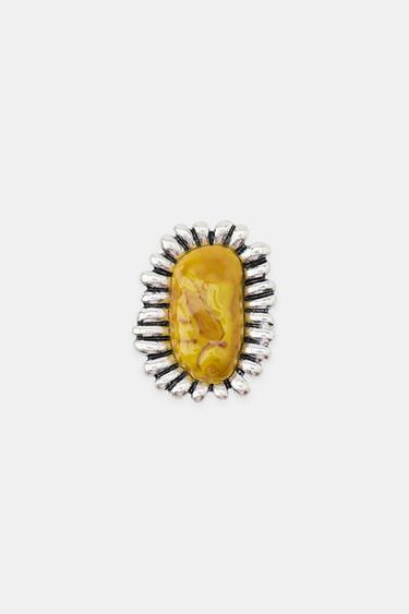BAGUE MÉTALLIQUE PIERRE - Argent de Zara - Image 3