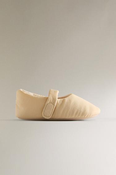 CHILDREN'S FABRIC BALLERINAS - Yellow by Zara