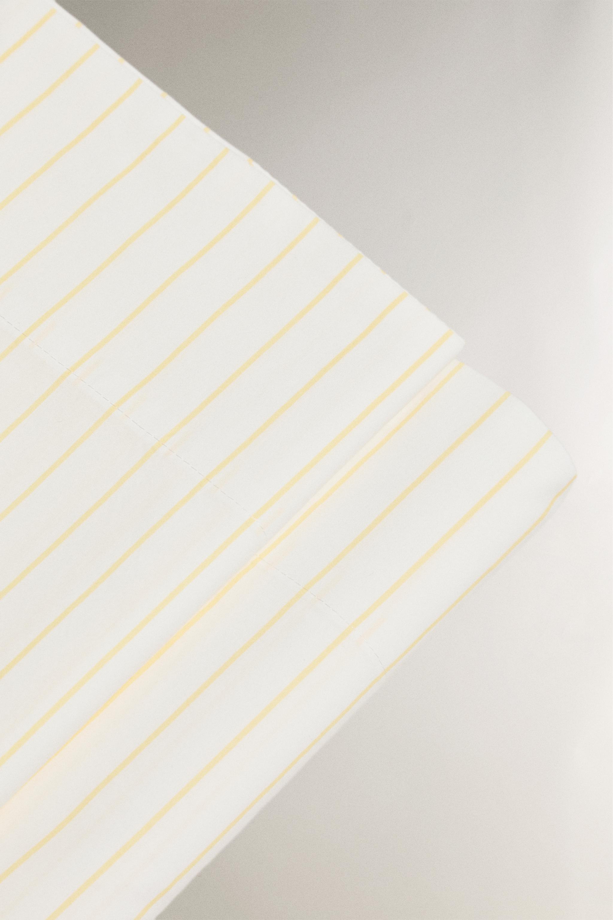 FADED COTTON STRIPED FLAT SHEET
