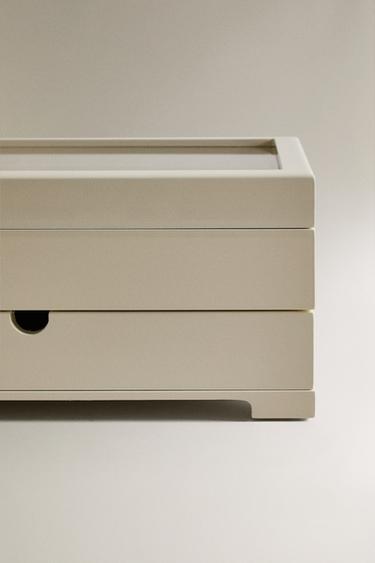 BOÎTE À BIJOUX LAQUÉE AVEC TIROIR ET PETIT COUVERCLE - Blanc de Zara - Image 3