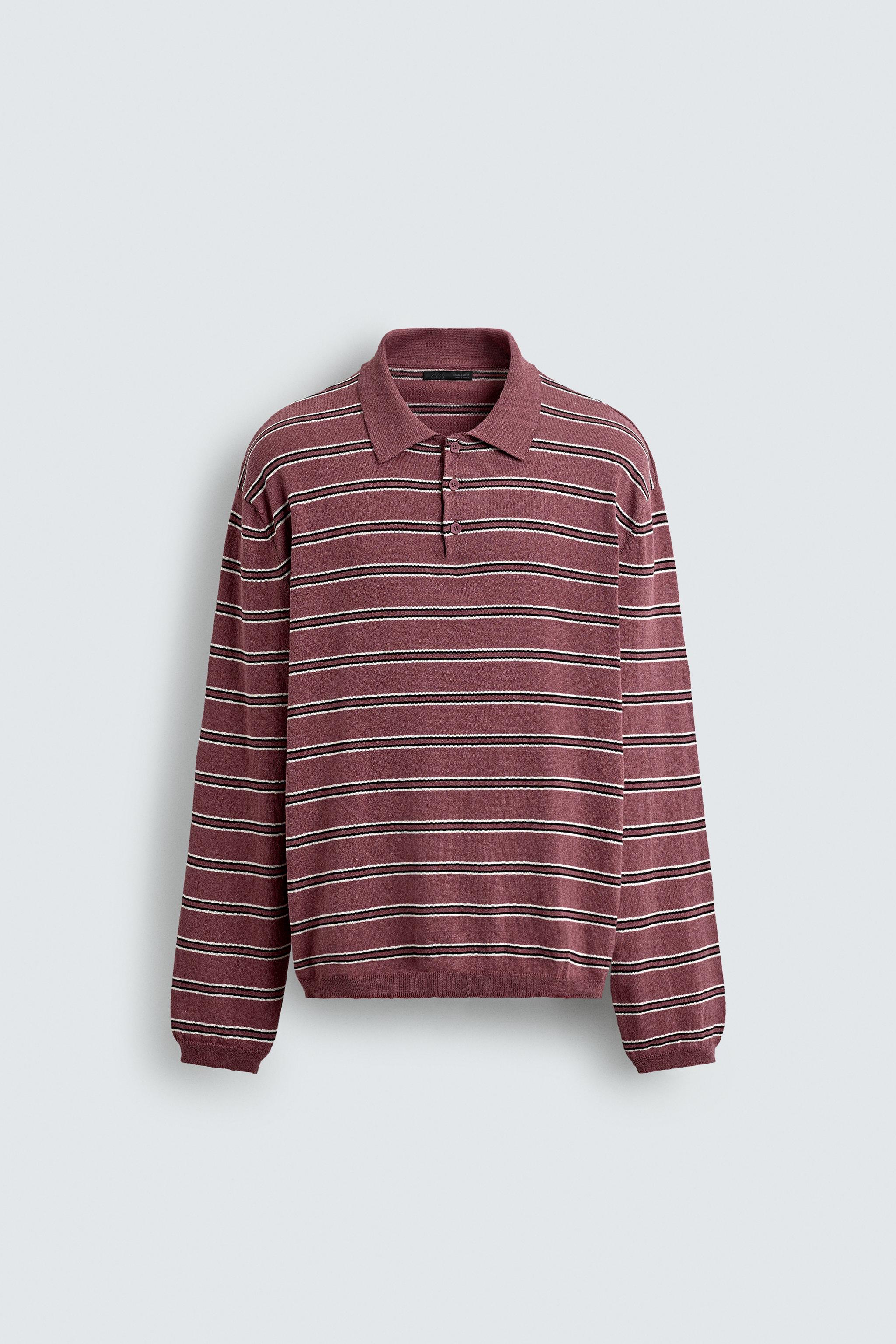 POLO EN MAILLE À RAYURES