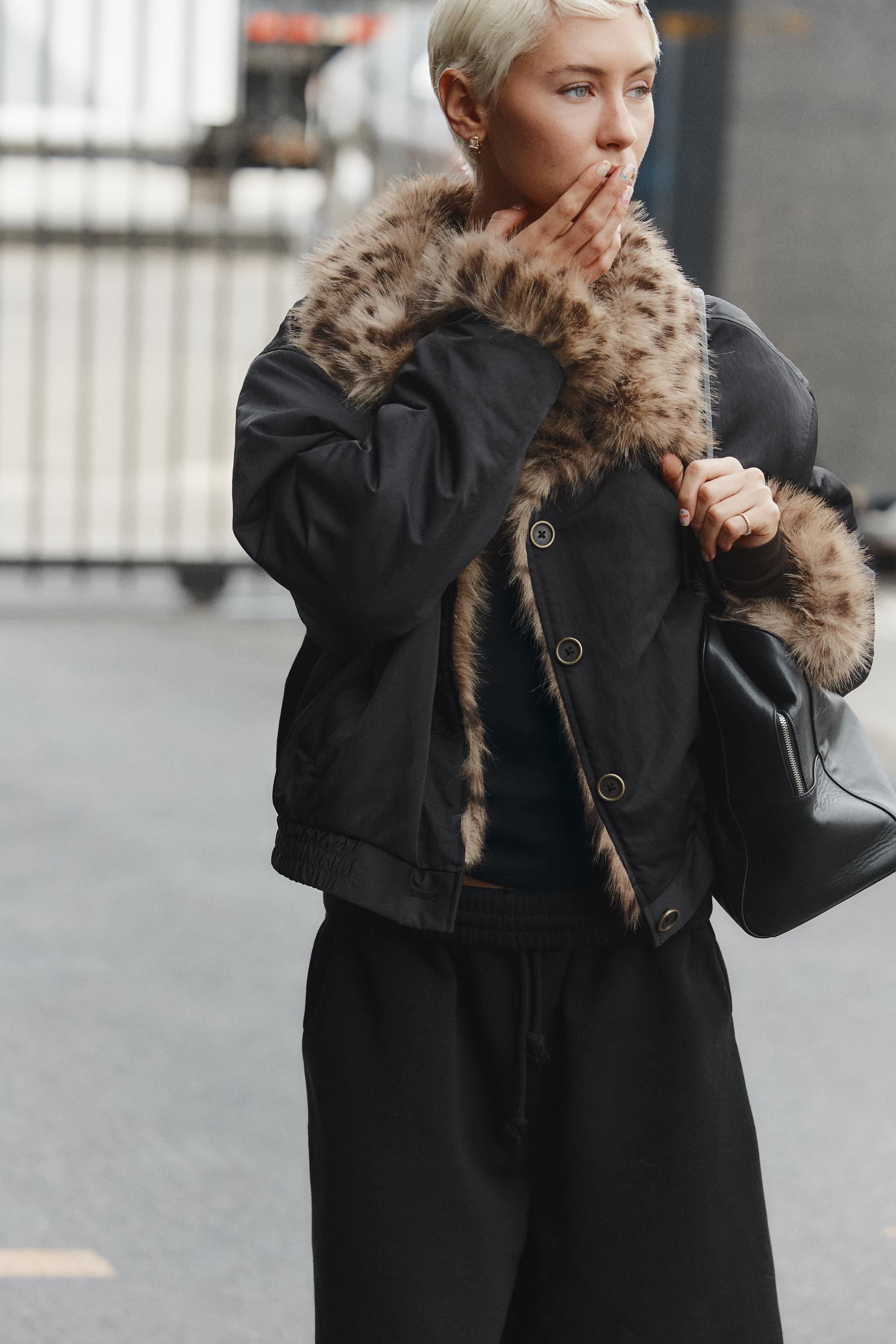 REVERSIBLE FAUX FUR JACKET