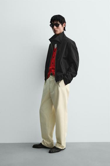 라이트웨이트 코튼 재킷 - Zara 블랙