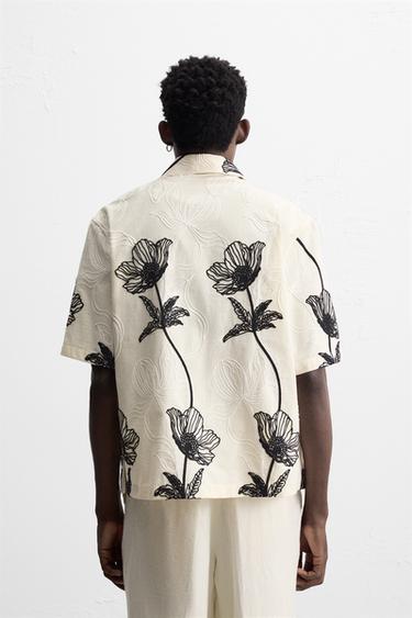 CHEMISE BRODERIES CONTRASTE - blanc de Zara - Image 2