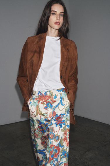 ZW COLLECTION FLORAL MINI FLARE TROUSERS - Multicoloured by Zara - Image 1