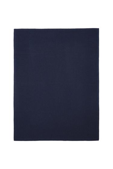 ワッフルコットン ベビーブランケットブルーZaraのワッフルコットン ベビーブランケット - ブルー 