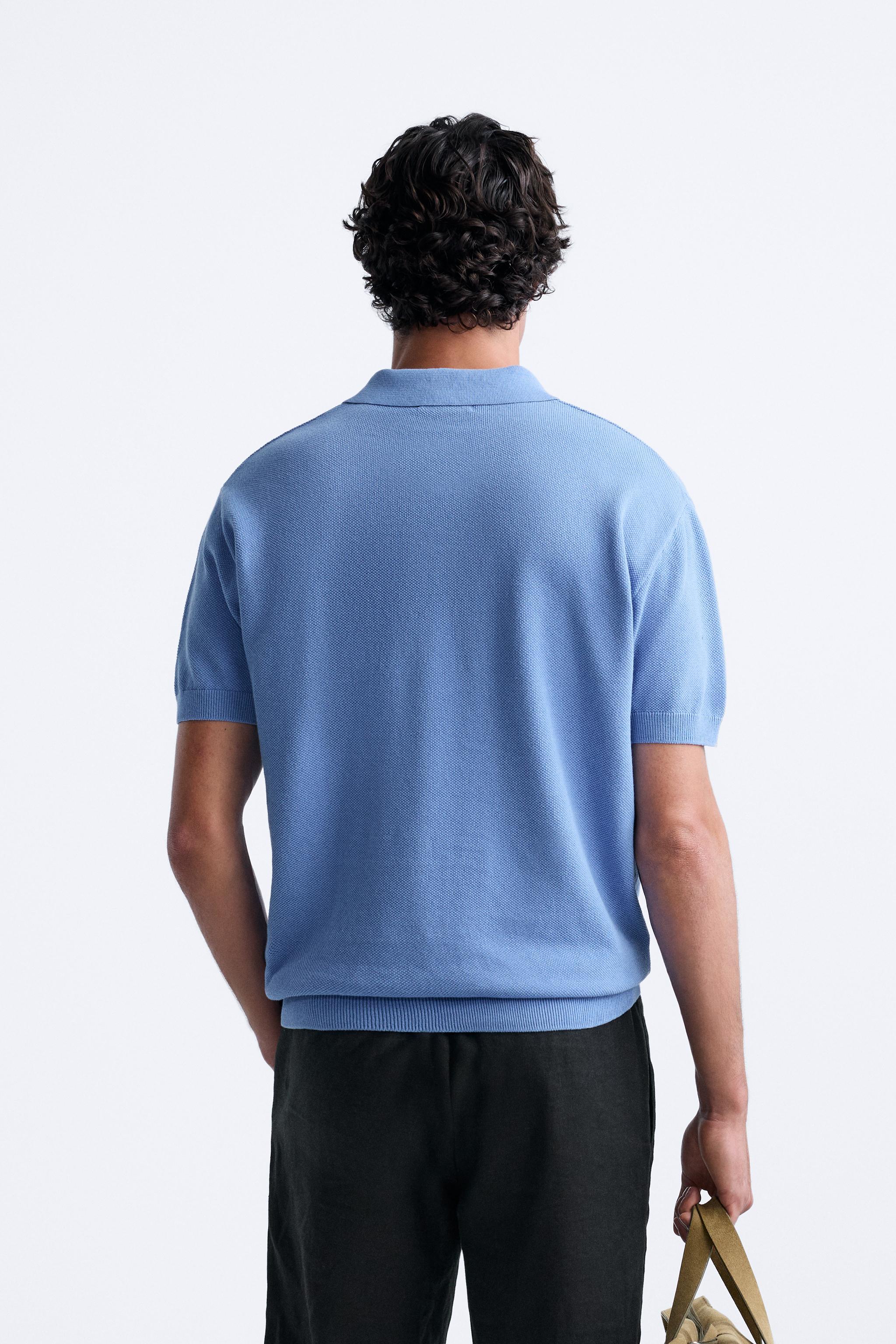Knit Polo Shirts (Light Blue) - ZUTOMAYO MART