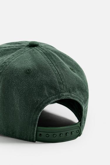 CASQUETTE DÉLAVÉE BRODÉE - Vert de Zara - Image 6