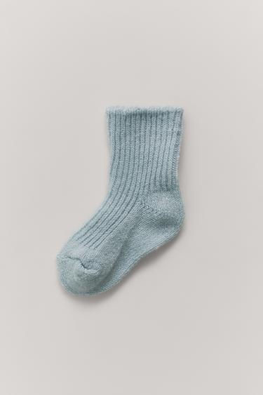 CHAUSSETTE 100 % CACHEMIRE - Bleu clair de Zara