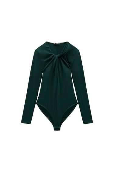 CUT OUT BODYSUIT WITH KNOT