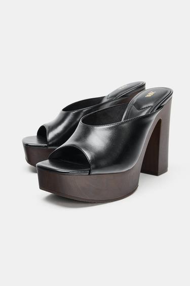 PLATFORM SANDALS - Black by Zara - Image 5