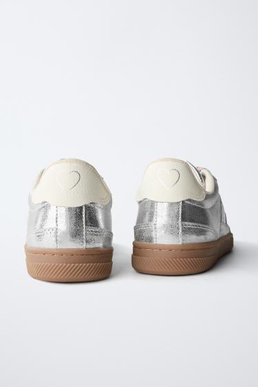 METALLIC CHARM TRAINERS - Silver by Zara - Image 5
