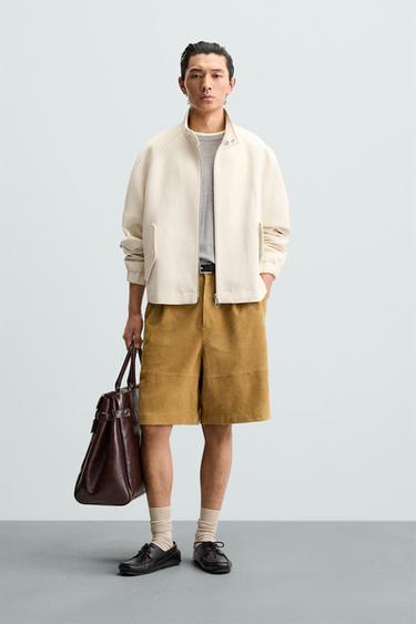 JAQUETA COM TEXTURA DE ALGODÃO - Cru da Zara - Imagem 0