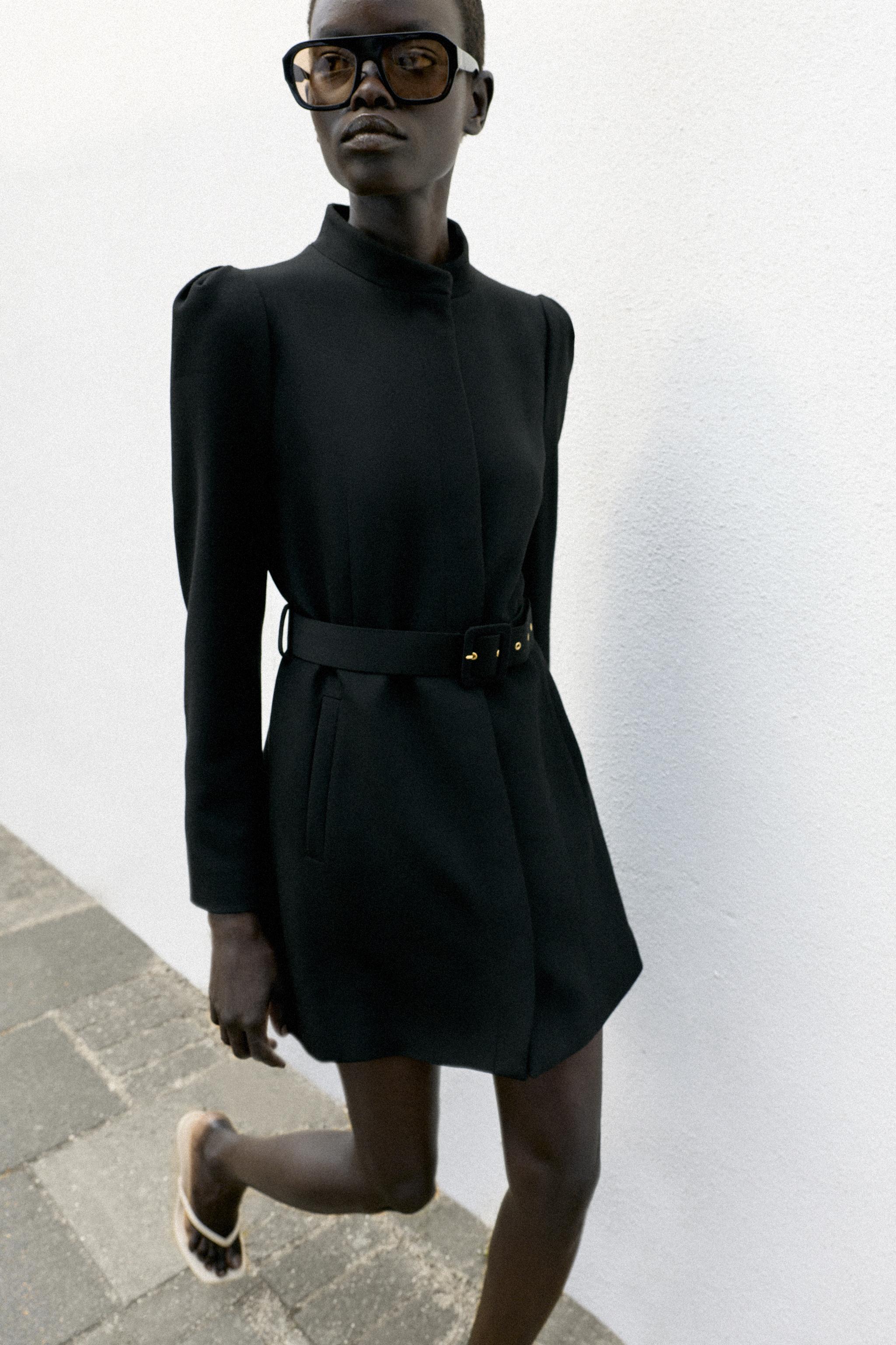 Женские пиджаки Zara BELTED LONG BLAZER — фото 2
