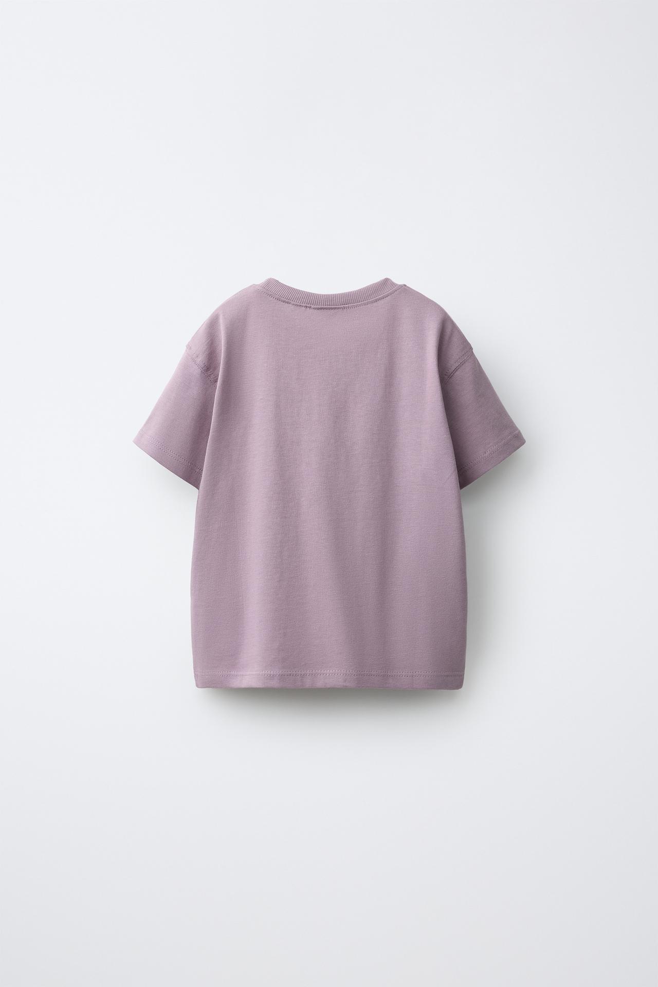 DOG PRINT T-SHIRT — Light lilac
