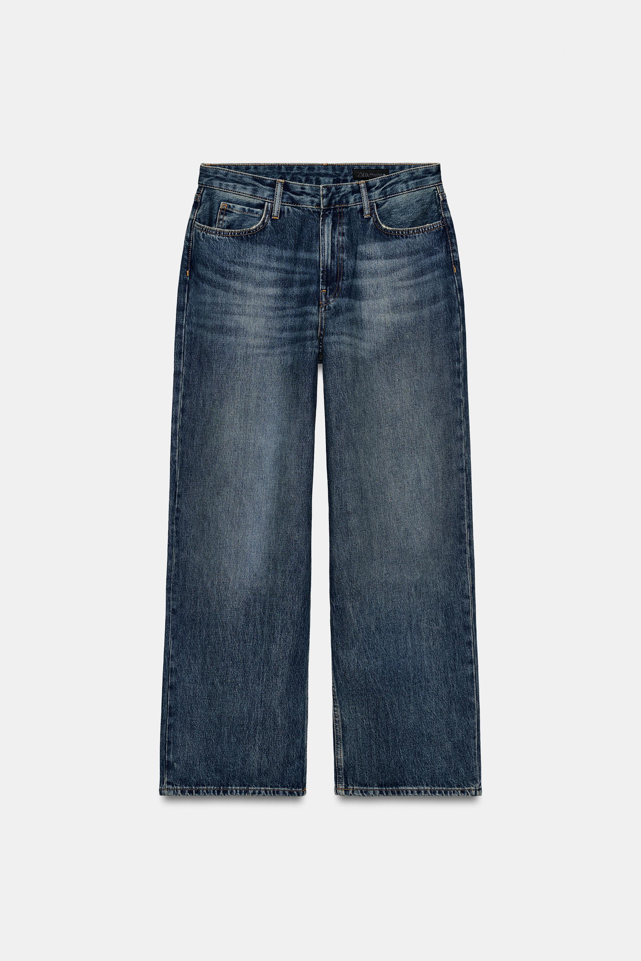 JEANS ZW COLLECTION BAGGY CINTURA MÉDIA - Azul | ZARA Brasil