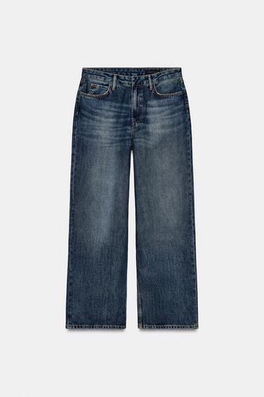 JEANS ZW COLLECTION BAGGY CINTURA MÉDIA - Azul da Zara - Imagem 0