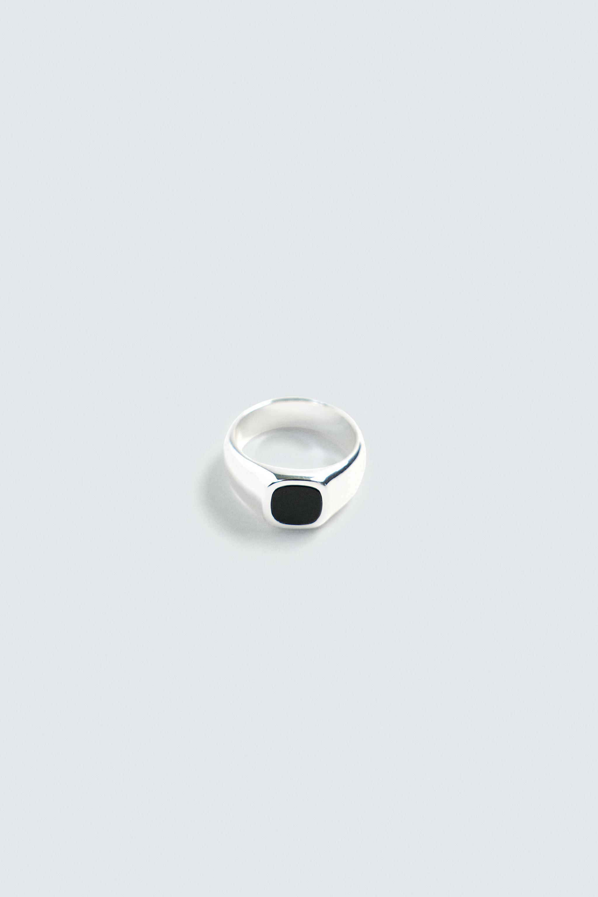 STONE SIGNET RING - Silver | ZARA United States