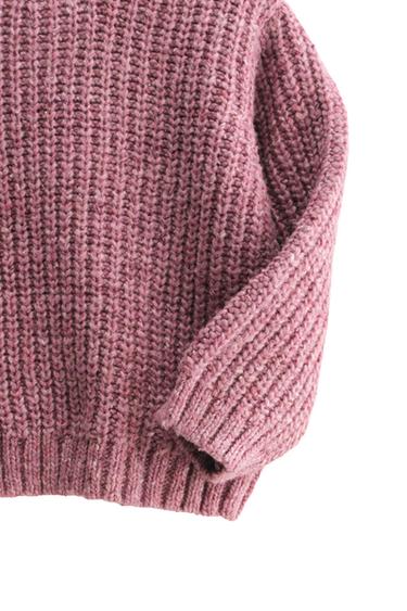 Zara ZARA TIMELESS - CHUNKY KNIT WOOL SWEATER - Mid-pink