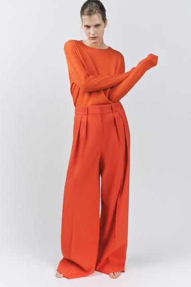 EXTRA SOFT 100% WOOL SWEATER - Orange by Zara