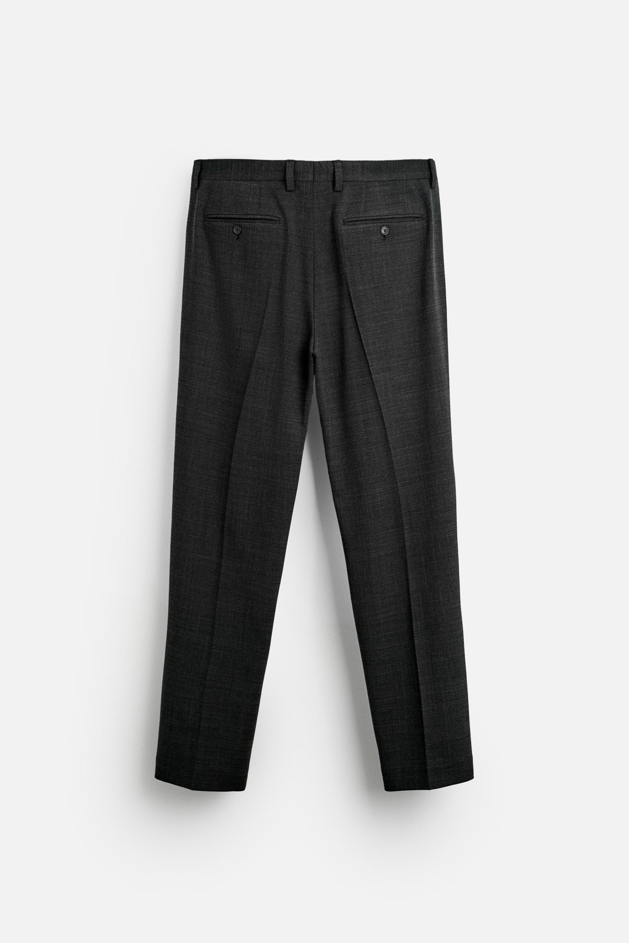 テクスチャー スーツ パンツ - チャコールグレー | ZARA Japan テクスチャー スーツ パンツ - チャコールグレー | ZARA Japan