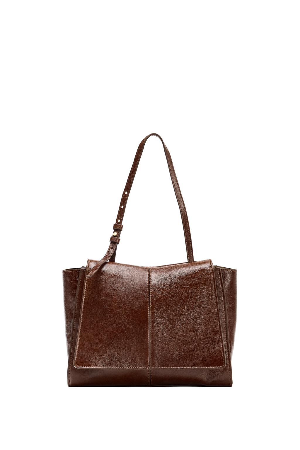 MINI LEATHER SHOPPER WITH DOUBLE POCKET - image 3
