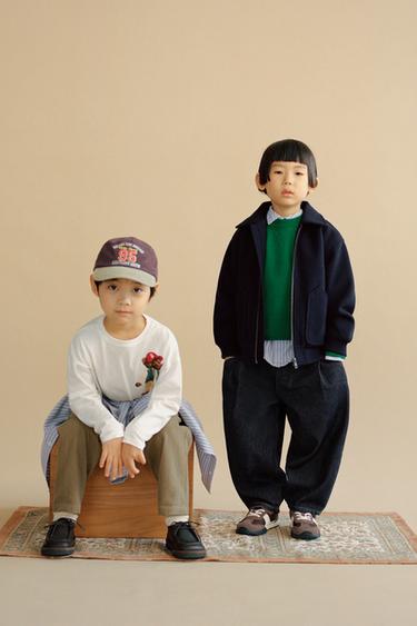 BEAR AND EMBROIDERED TEXT T-SHIRT - White by Zara