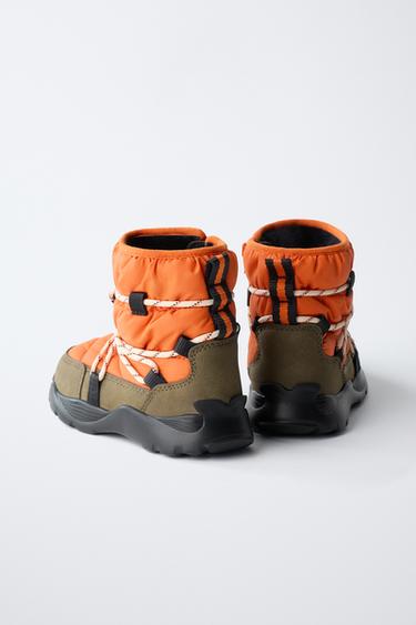 QUILTED WATER-REPELLENT SNOW BOOTS - Orange by Zara - Image 5