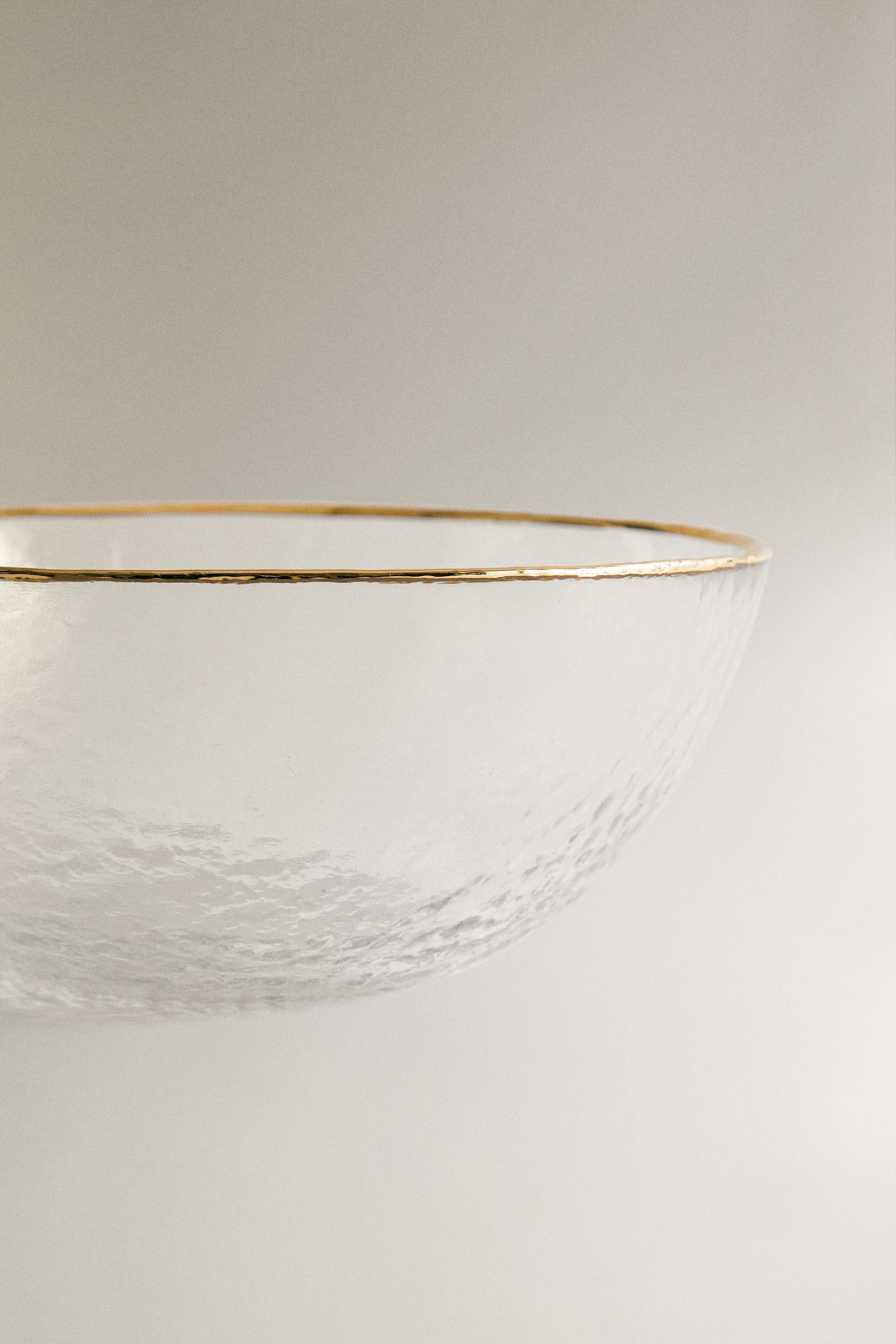 BOL EN VERRE RELIEF FILET DORÉ