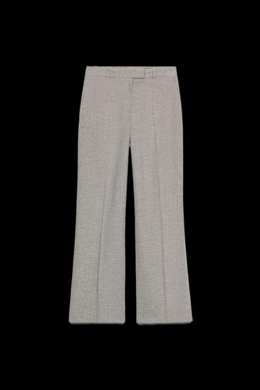 TEXTURED RUSTIC STRAIGHT-LEG TROUSERS - Light sand by Zara - Image 0
