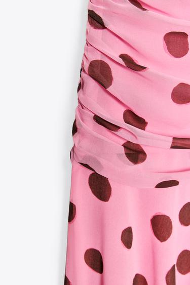 ROBE LONGUE À POIS - Roses de Zara - Image 7