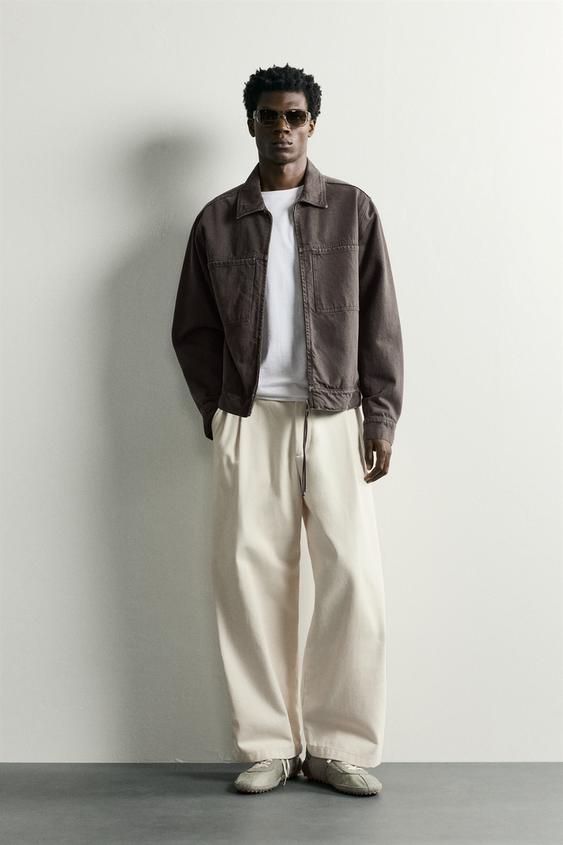 SOBRECAMISA REGULAR FIT CREMALLERA - Marrón de Zara - Imagen 0