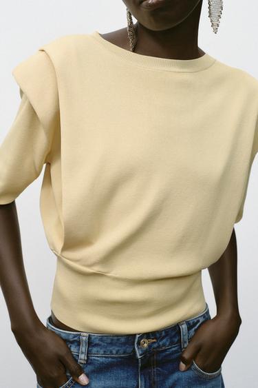 TOP EN MAILLE À ÉPAULETTES - Bis de Zara - Image 2