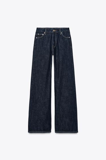WIDE-LEG-JEANS MIT MITTELHOHEM BUND – ZW COLLECTION - Blau von Zara - Bild 0