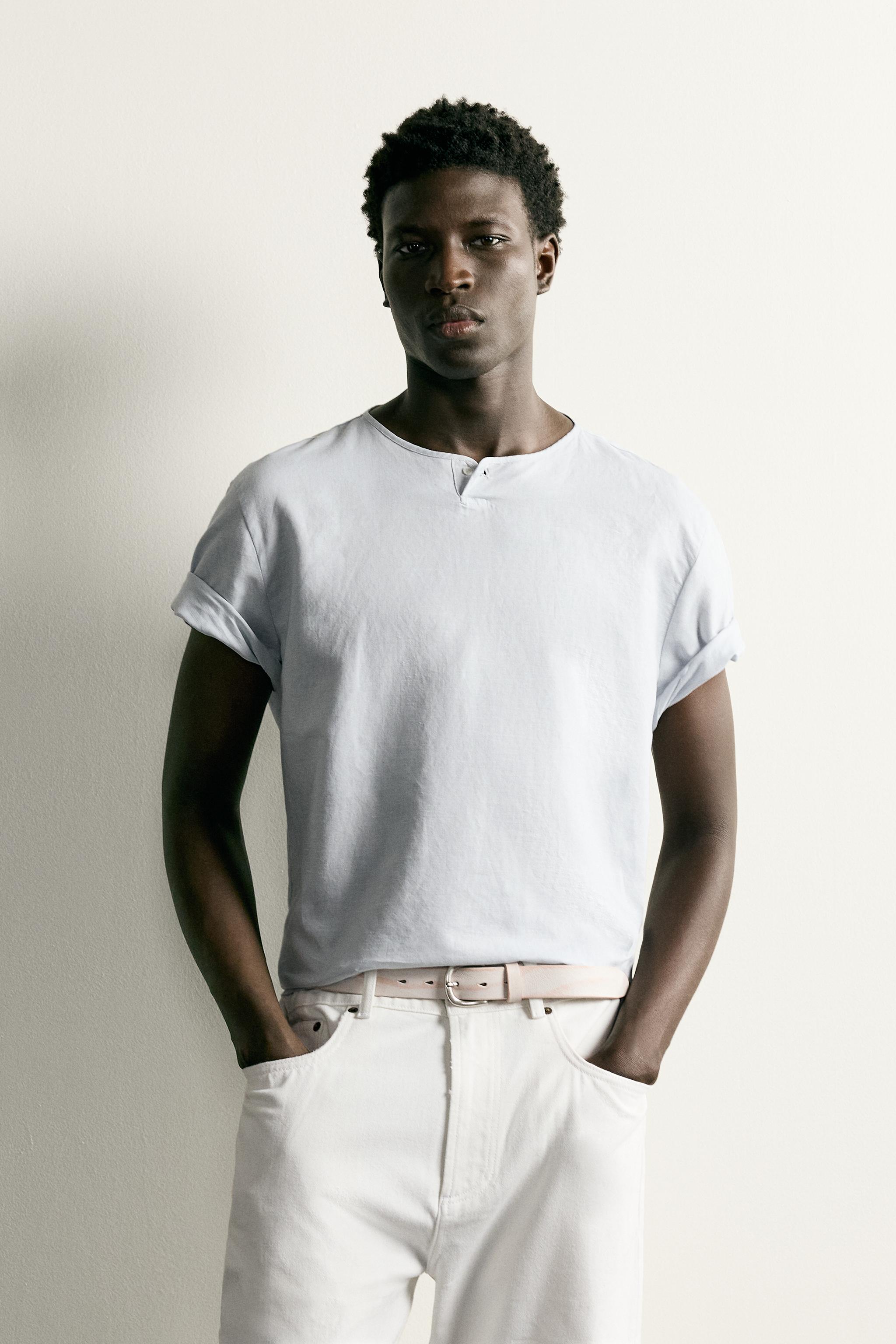 HEMP AND COTTON HENLEY SHIRT