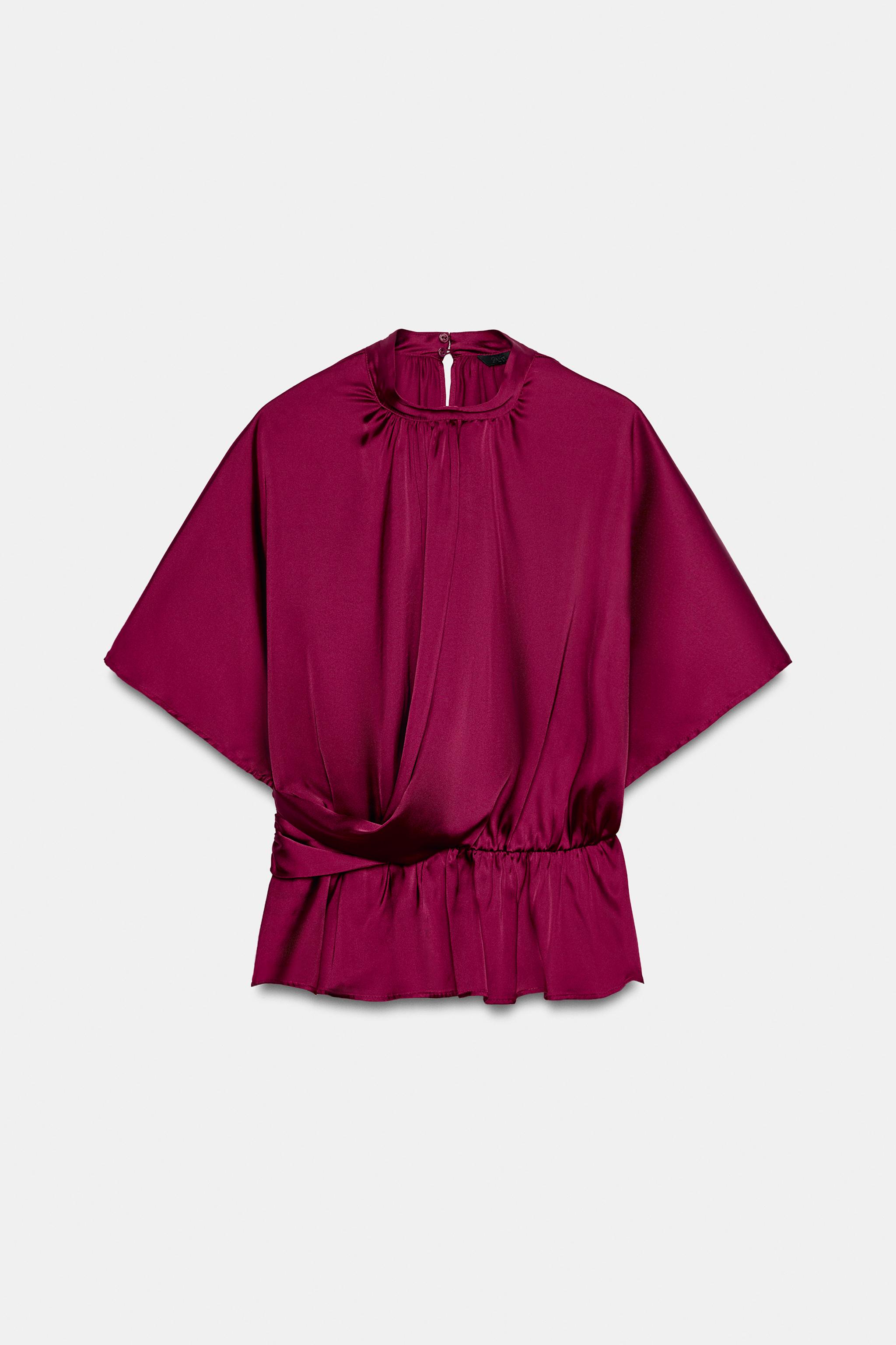 BLOUSE SATINÉE ET DRAPÉE